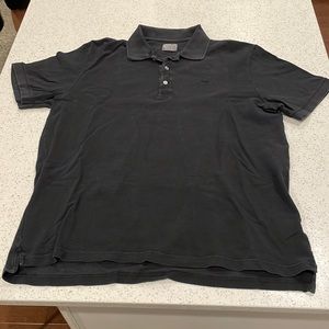 Black Lacoste weathered washed shirt